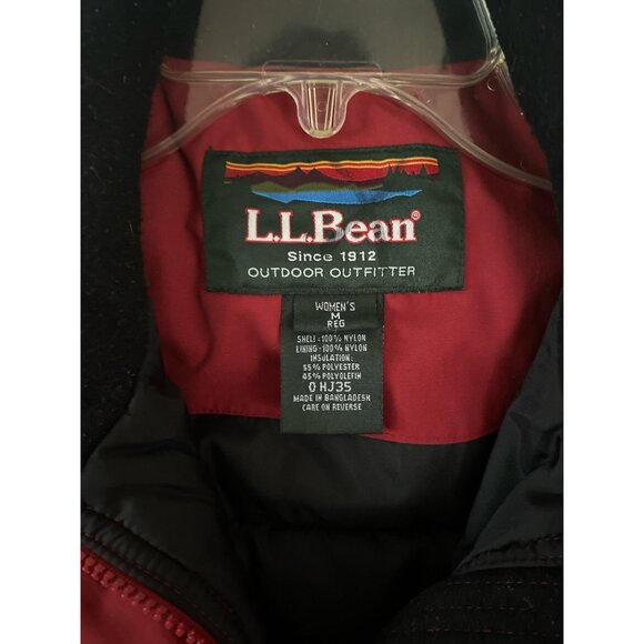 L.L. Bean Ladies Insulated Coat Size M Red 0 HJ35 - Picture 2 of 5